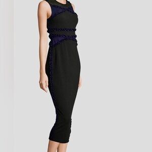 Opening Ceremony Leo Black and Blue Ruffle
Dress
Size‎ m
Color Black, blue